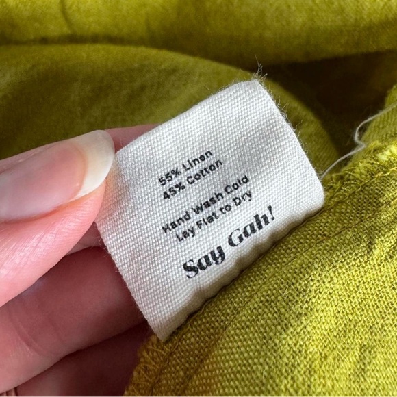 Lisa Says Gah Olive Smocked Midi Dress - Picture 6 of 7